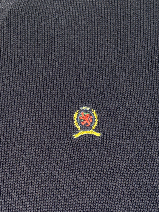 Tommy Hilfiger Navy Blue Cotton Crew Neck Sweater Size XL