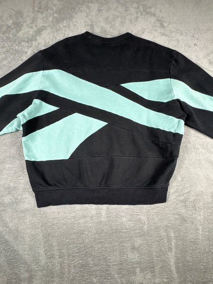 Reebok Black and Turquoise Sweatshirt Size M