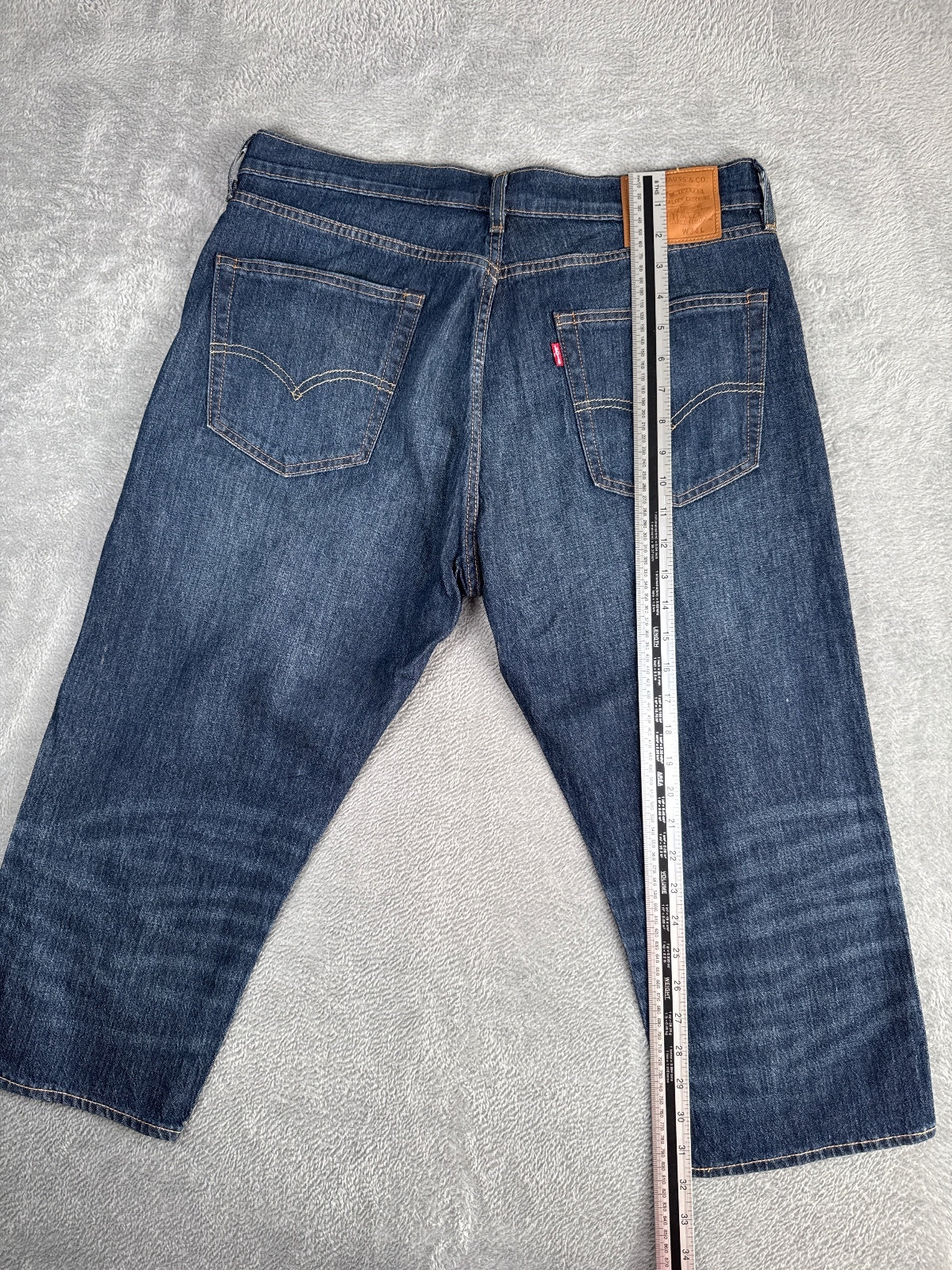 RARE Levi's 505 Premium Blue Denim 3/4 Length Jeans W34