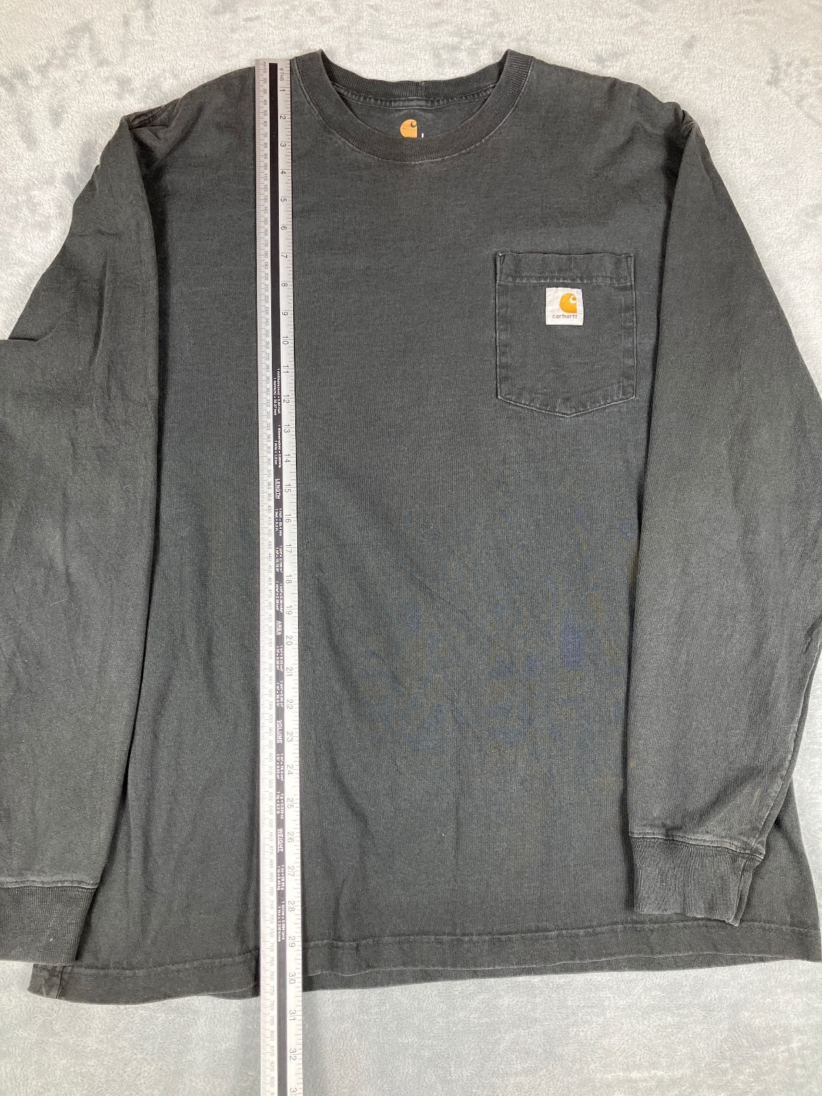 Carhartt Original Fit Long Sleeve Pocket T-Shirt in Black, L