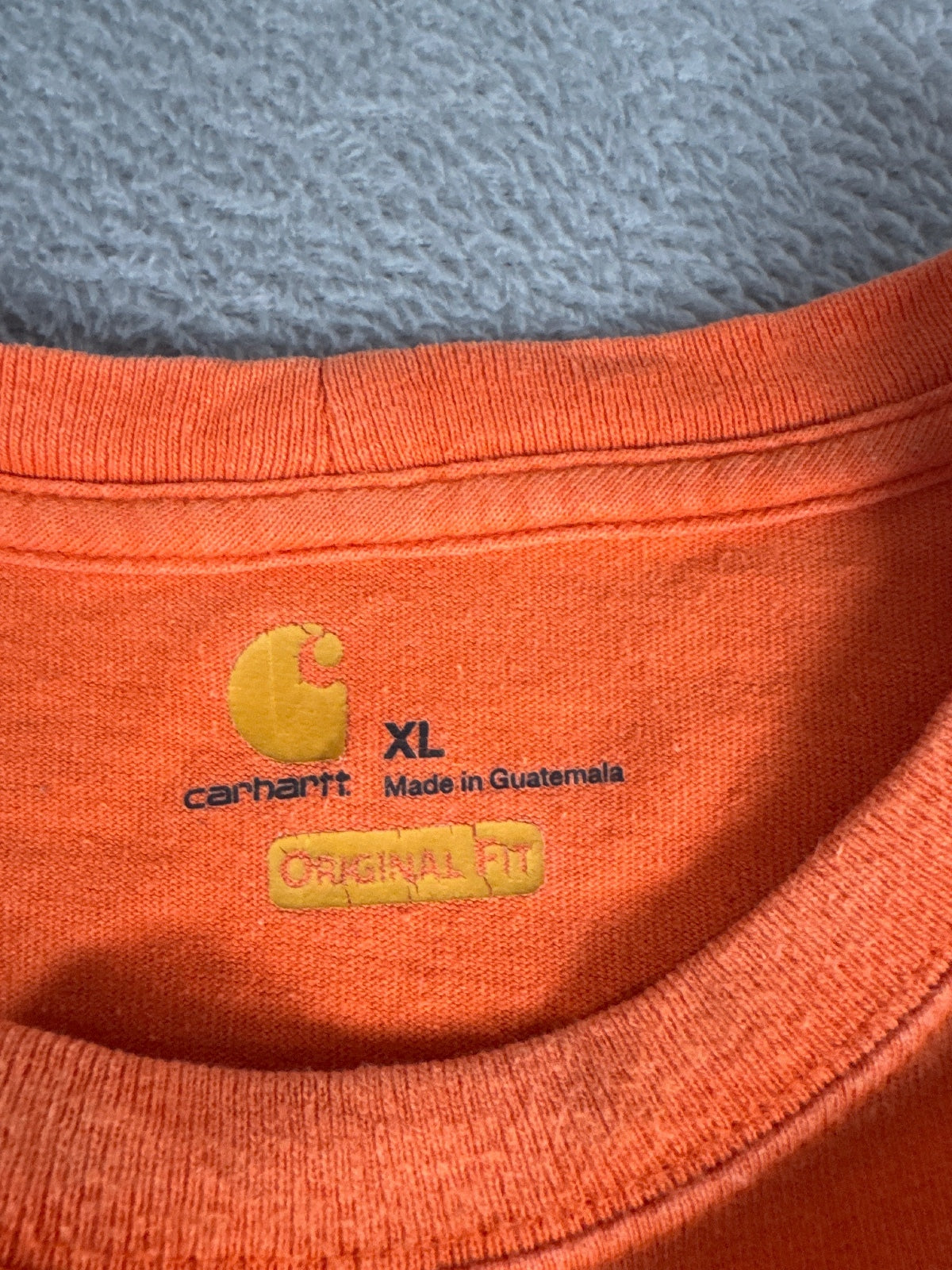 Carhartt Orange Cotton Pocket T-Shirt XL