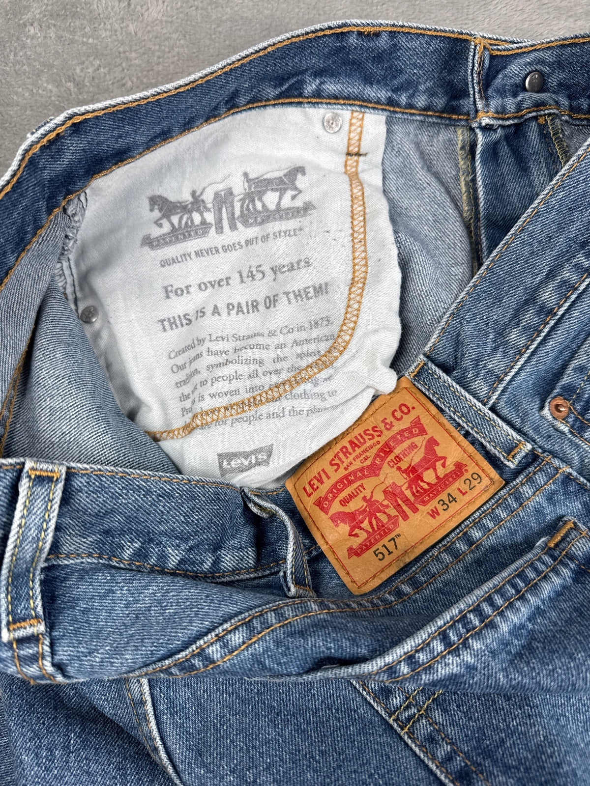 Vintage Classic Levi's 517 Blue Denim Shorts W34