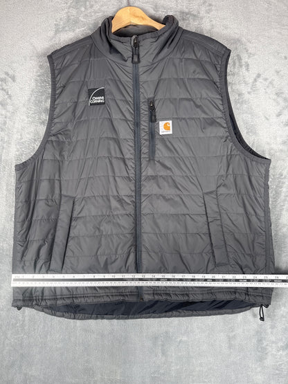 Carhartt Rain Defender 2XL Relaxed Fit Puffer Vest in Gray