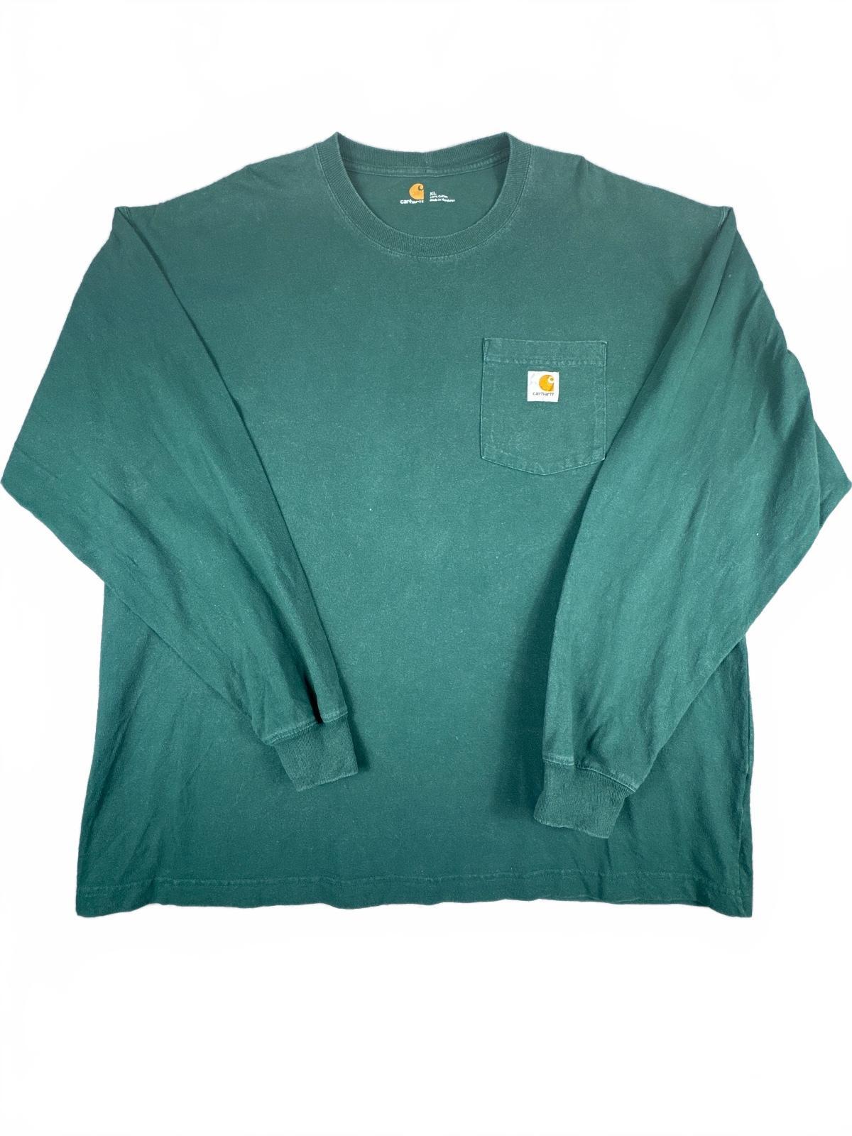 Carhartt Long Sleeve Dark Green T-Shirt Size XL