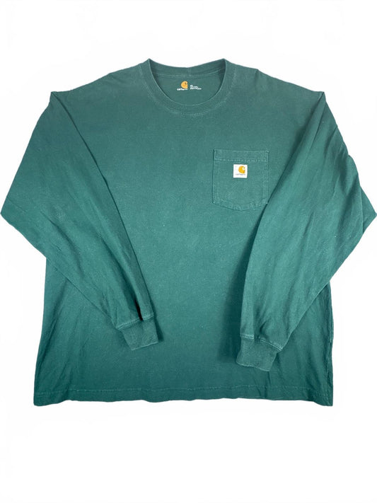 Carhartt Long Sleeve Dark Green T-Shirt Size XL
