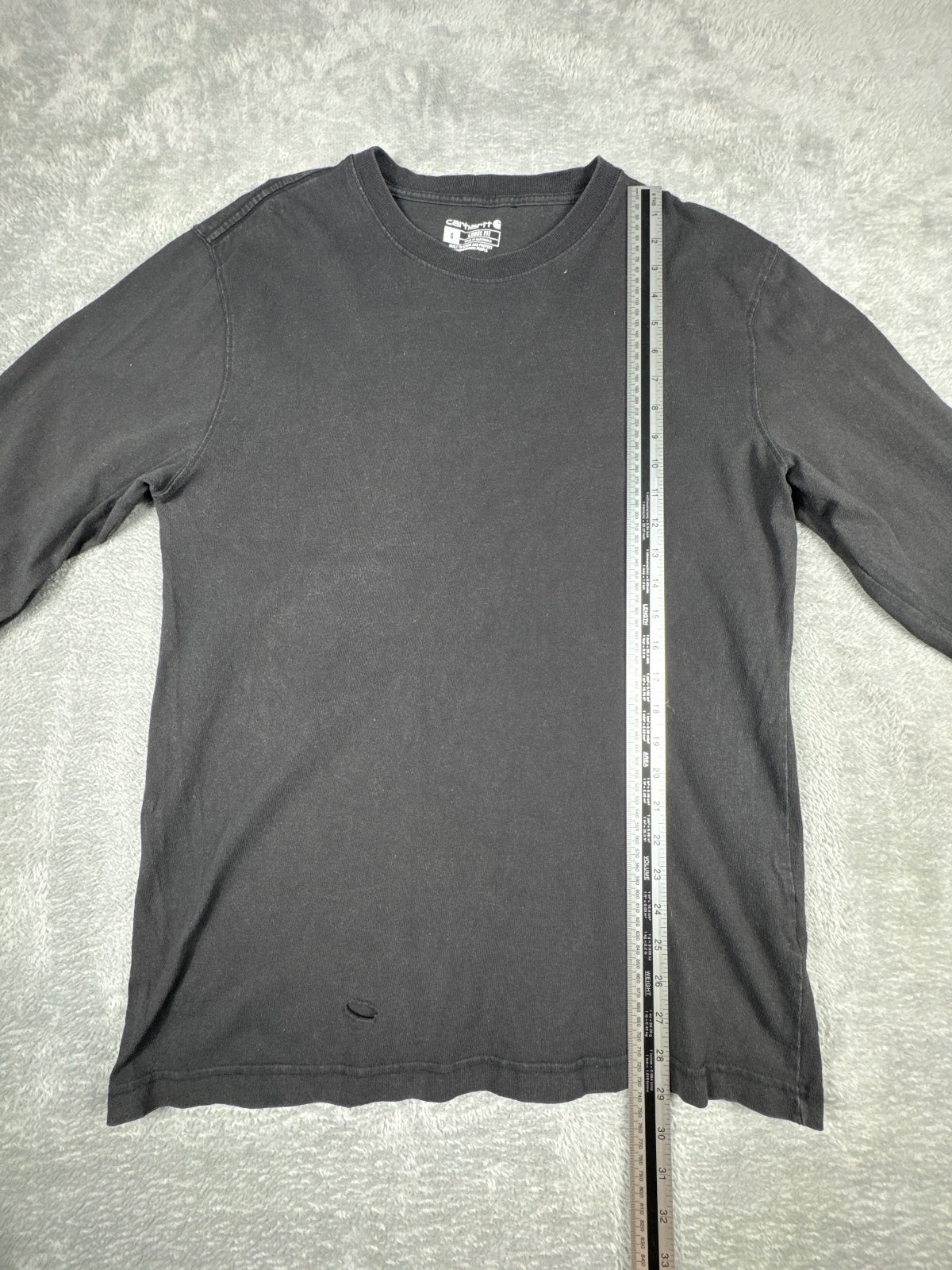 Carhartt Loose Fit Black Long Sleeve T-Shirt Size S
