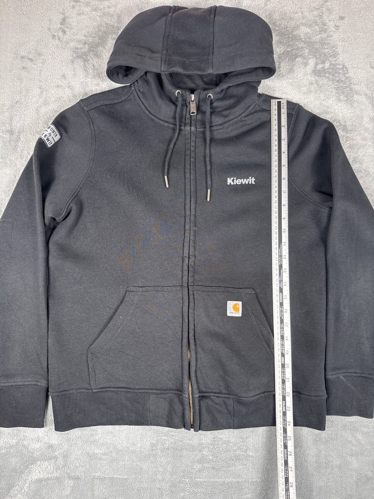 Carhartt Black Relaxed Fit Hooded Zip-Up Sweatshirt Size M