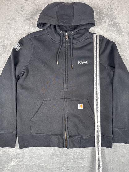 Carhartt Black Relaxed Fit Hooded Zip-Up Sweatshirt Size M