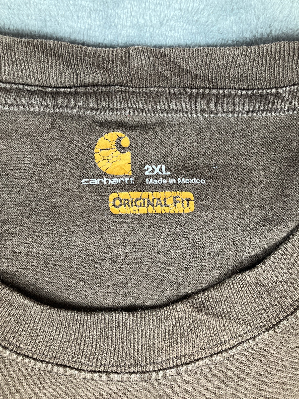 Carhartt Original Fit Brown Pocket T-Shirt Size 2XL