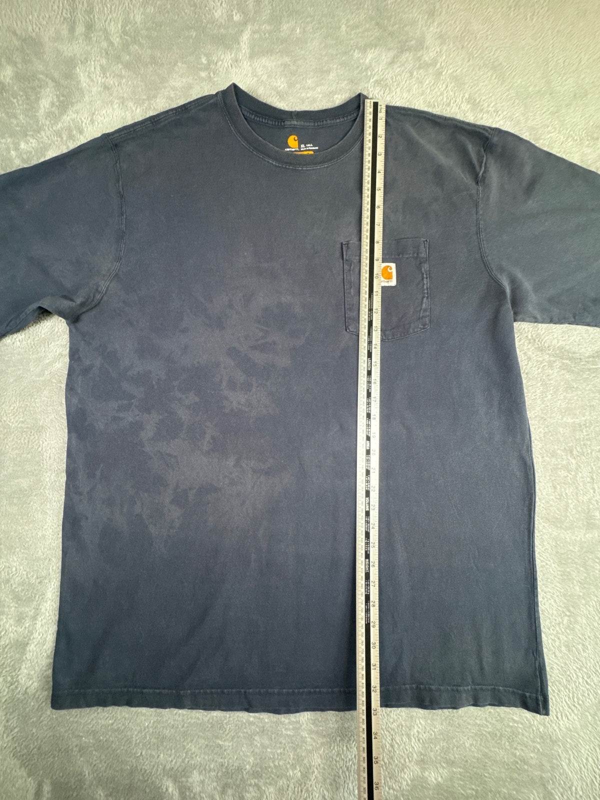 Carhartt Original Fit Tall Dark Blue Graphic T-Shirt Size XL