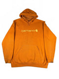 Carhartt Orange Hooded Sweatshirt XL Tall Loose Fit