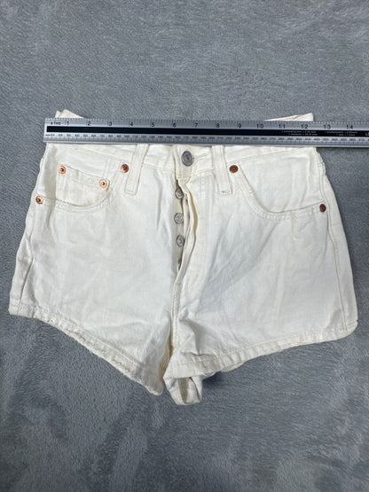 Levi's 501 White Denim Shorts W24