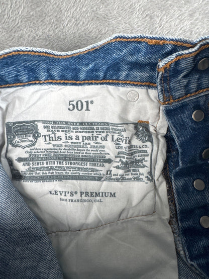 Levi's Premium Capital E 501 Distressed Denim Shorts W24