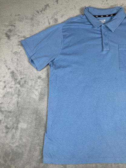 Carhartt Relaxed Fit Blue Polo Vintage Shirt Size Large