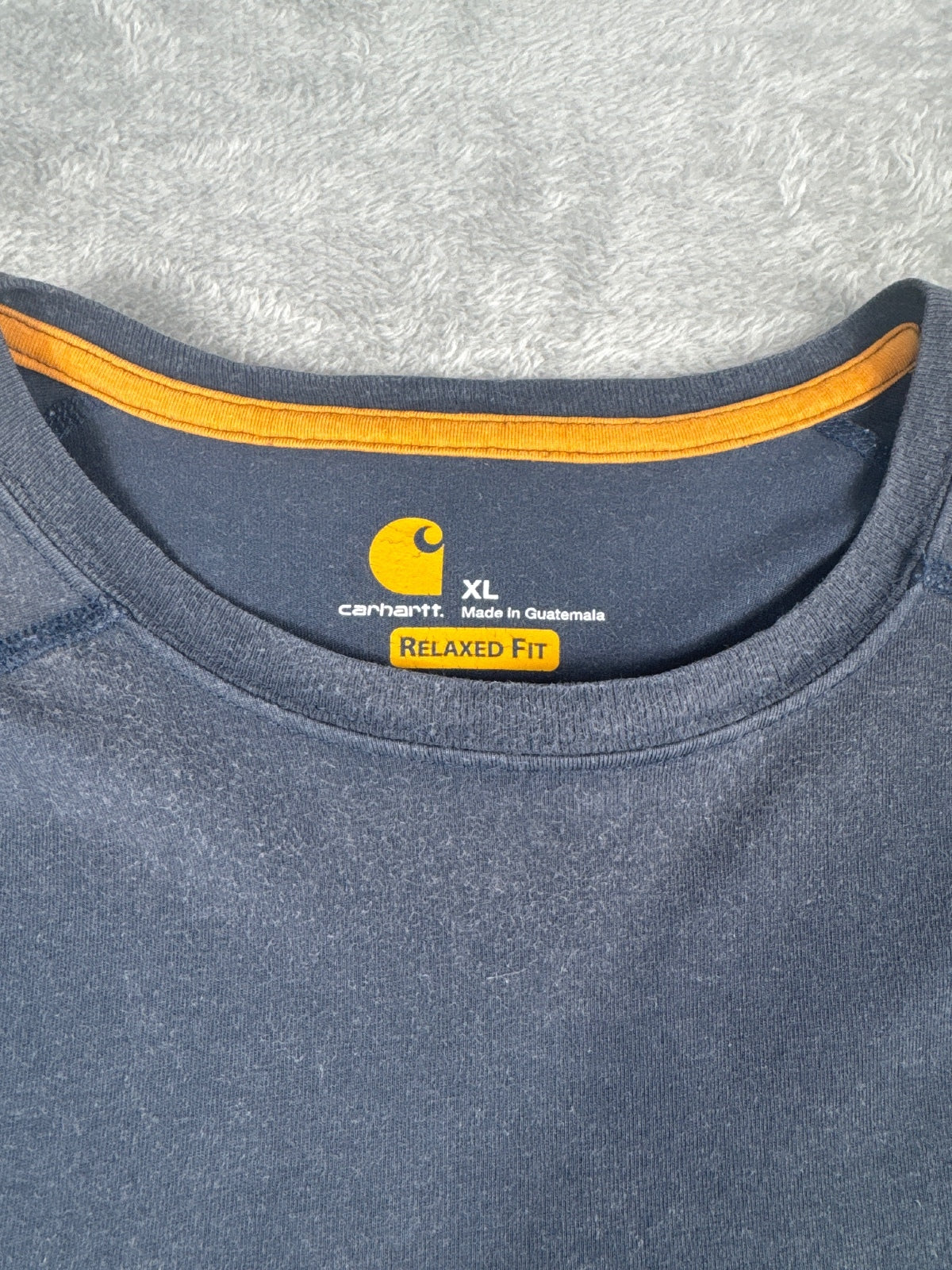 Carhartt Relaxed Fit Long Sleeve Navy T-Shirt Size XL