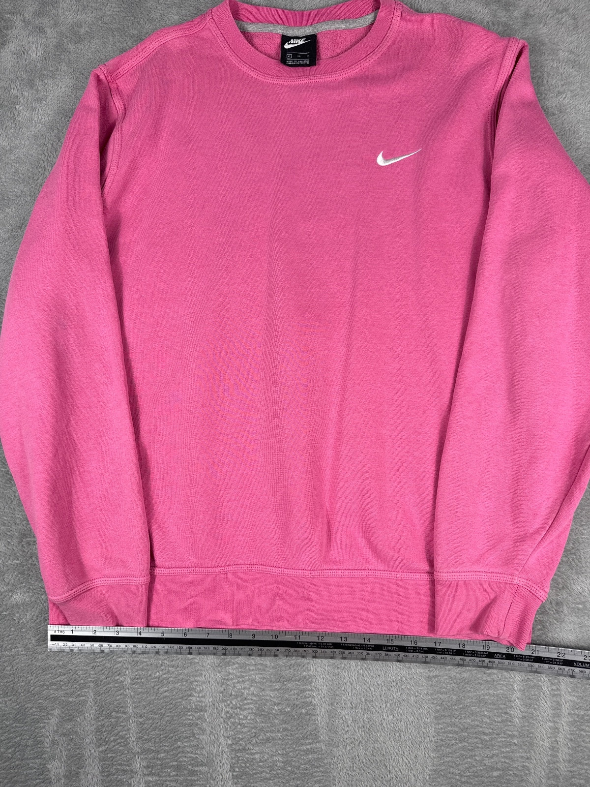 Nike Pink Crewneck Sweatshirt with White Swoosh Logo - XL