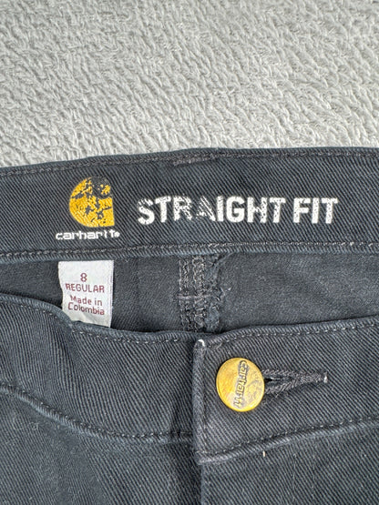 Carhartt Women’s Straight Fit Black Work Trousers Size 8R