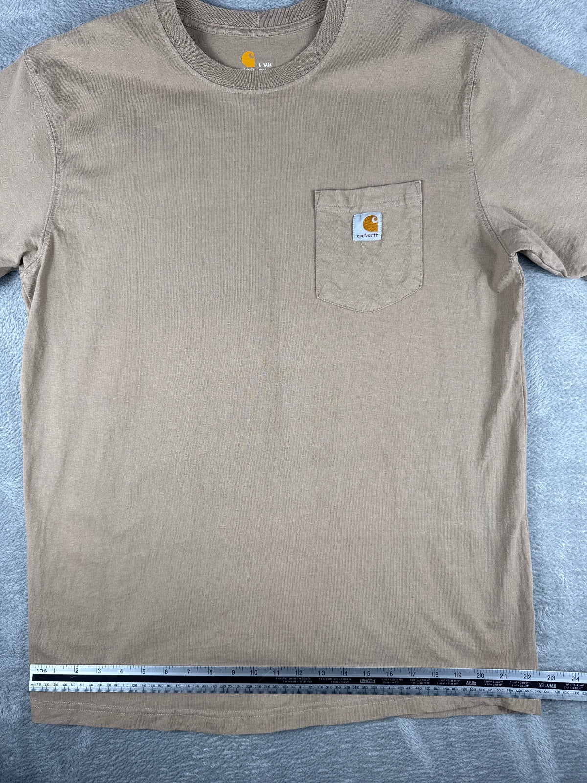Carhartt Original Fit Tall Large Brown Pocket T-Shirt Large