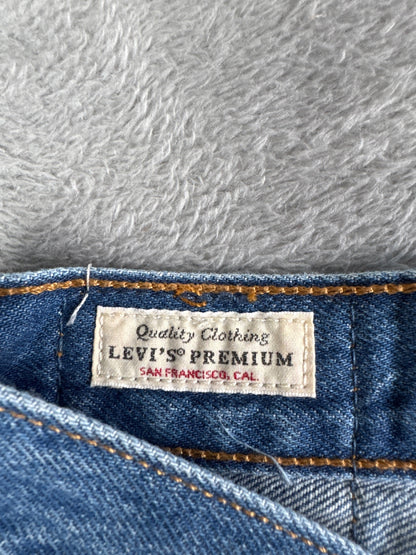 Levi's Premium Capital E 501 Blue Denim Cut-Off Shorts W27