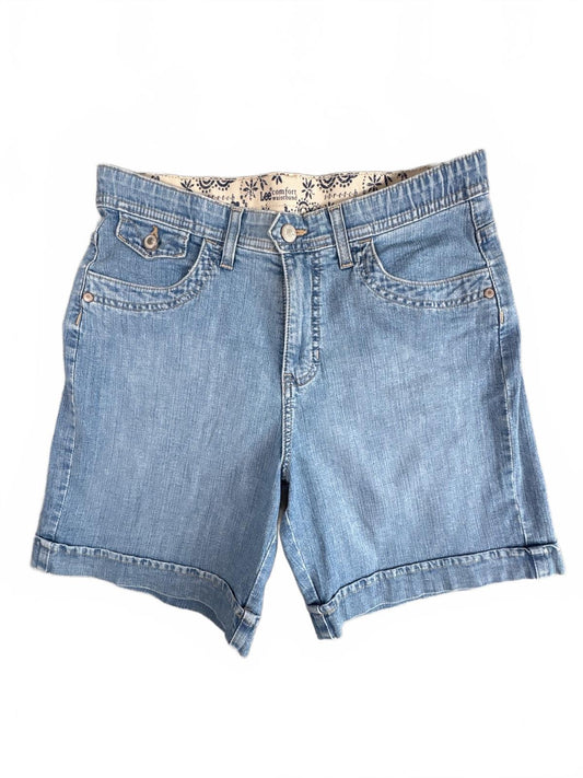 Lee Comfort Waistband Light Blue Denim Shorts UK 12