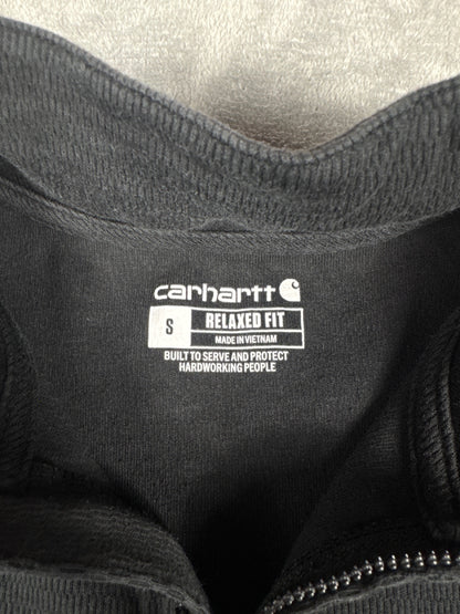 Carhartt Relaxed Fit Black Half-Zip Pullover Sweatshirt S