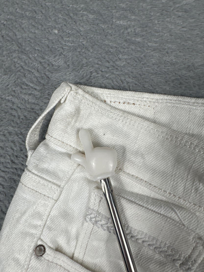 Levi's White Denim Bermuda Shorts W30 (approx)