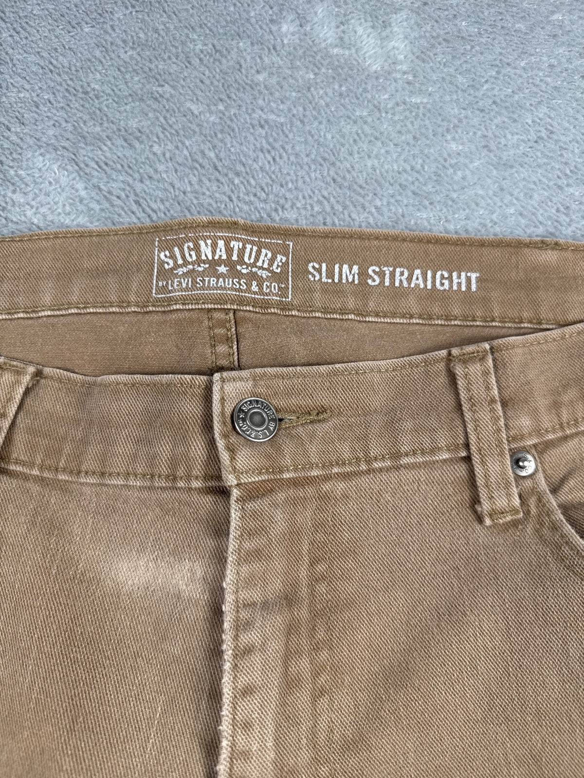 Levi's Signature Slim Straight Tan Jeans W38 L30