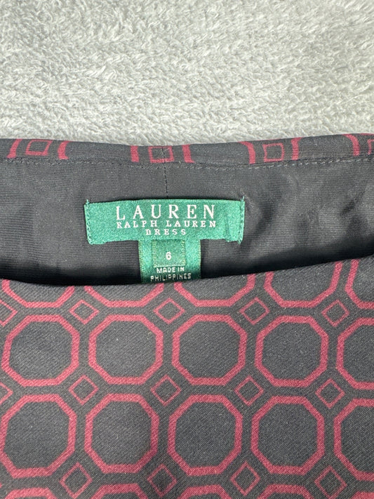 Lauren Ralph Lauren Geometric Print Knee-Length Dress Size 6
