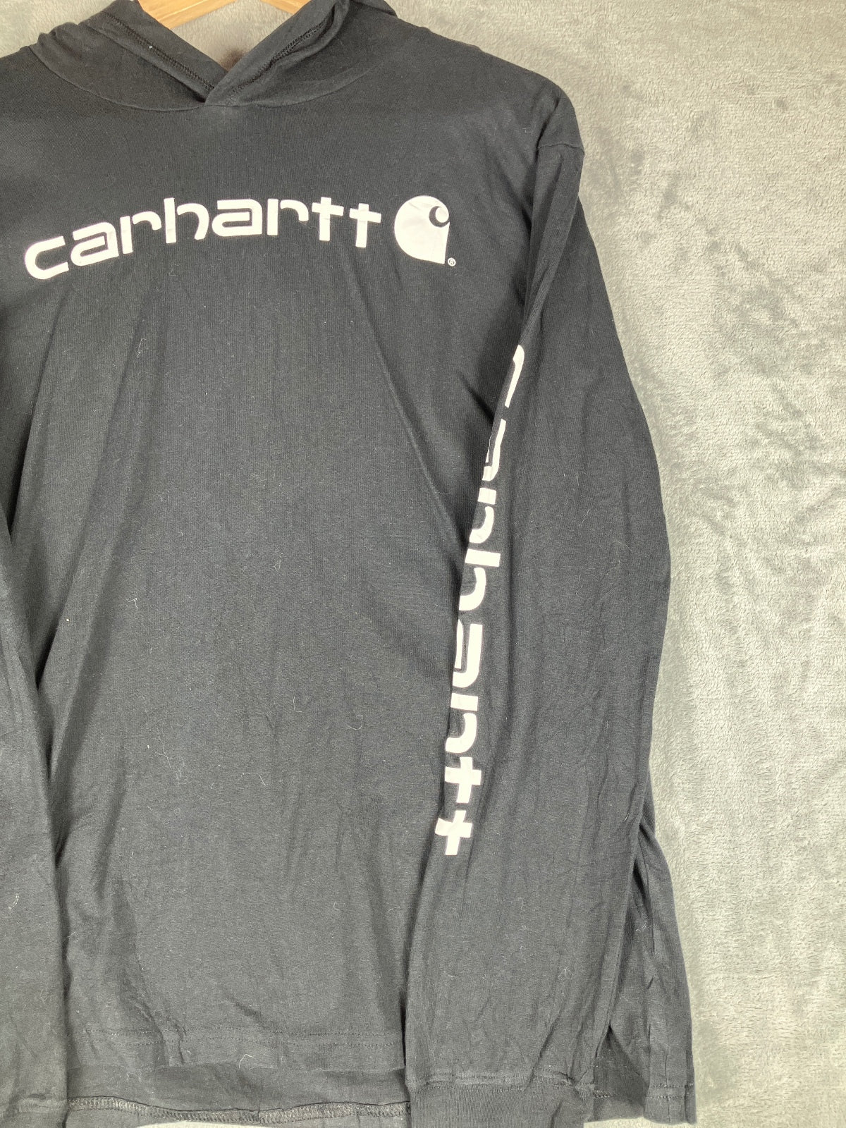 Carhartt Black Long Sleeve Hooded T-Shirt XL