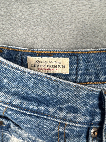 Levi's 501 Premium Distressed Denim Shorts W28 (approx)