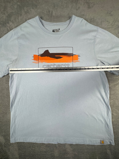 Carhartt Relaxed Fit Graphic T-Shirt in Light Blue Size XL