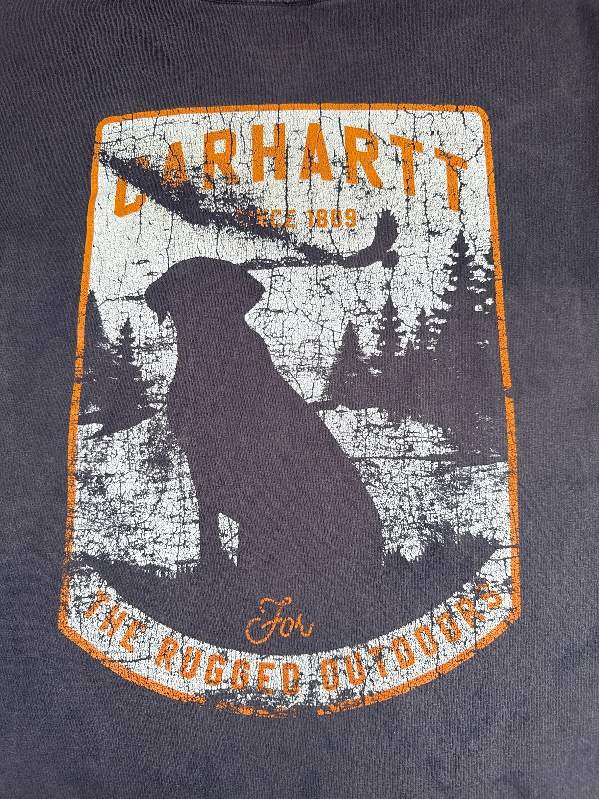 Carhartt Original Fit Tall Dark Blue Graphic T-Shirt Size XL