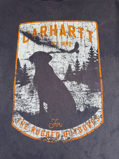 Carhartt Original Fit Tall Dark Blue Graphic T-Shirt Size XL