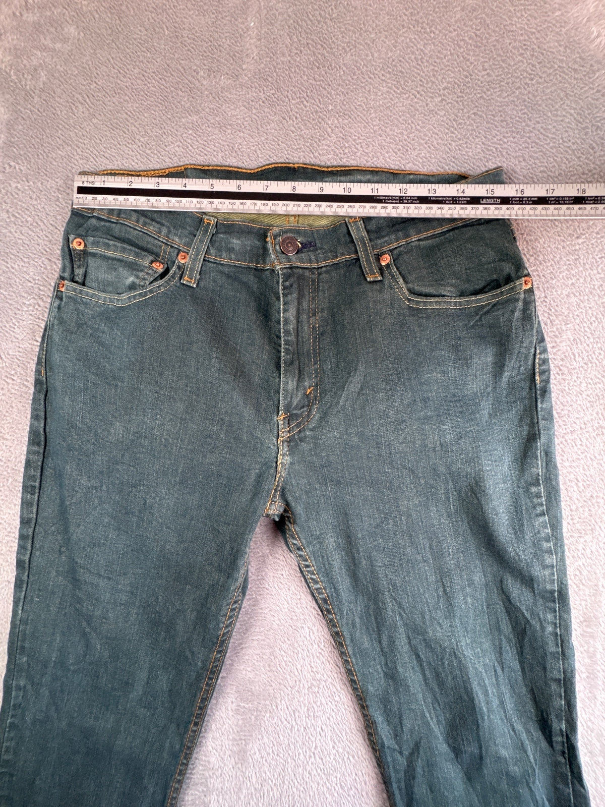 Levi's 511 Slim Fit Blue/Green Denim Jeans W33 L30