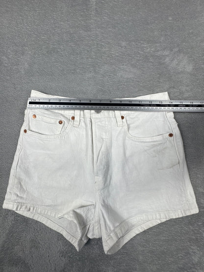 Levi's Premium 501 White Denim Shorts W27