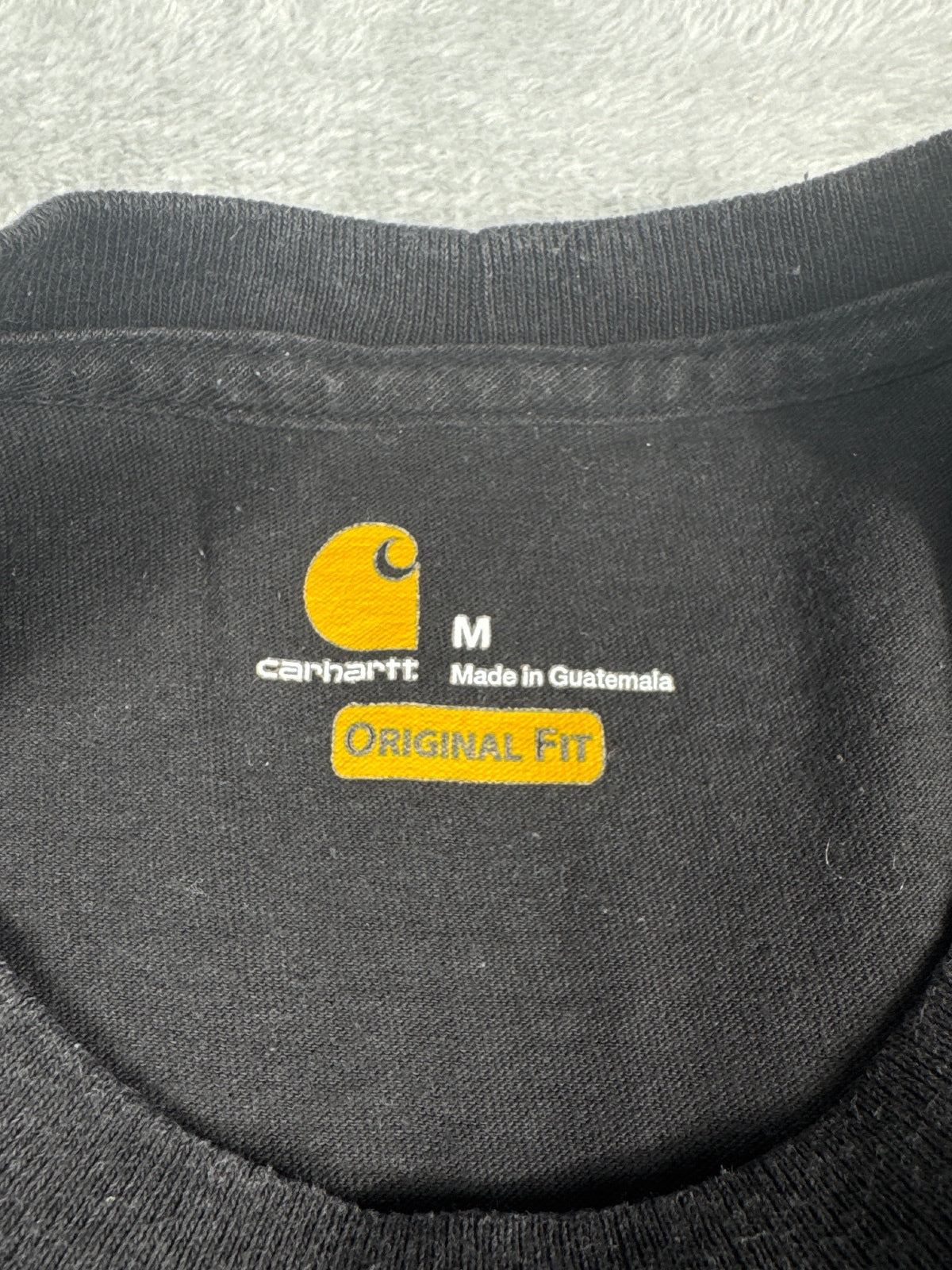 Carhartt Original Fit Black Cotton T-Shirt Size M