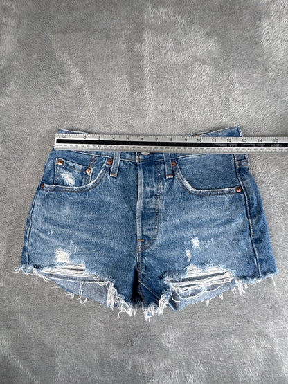 Levi's Premium Capital E 501 Distressed Denim Shorts W24