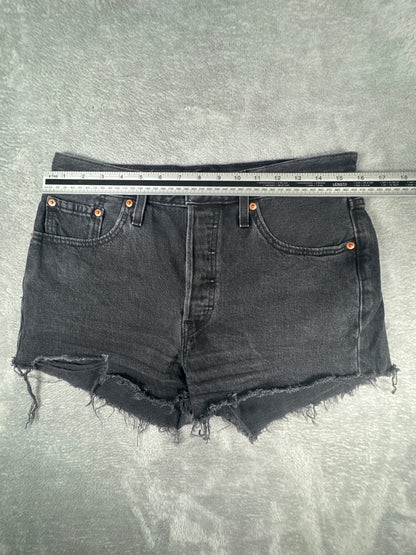 Levi's 501 Black Denim Cutoff Shorts W29