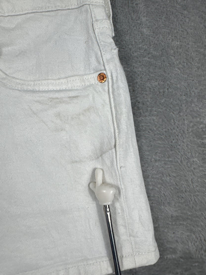 Levi's Premium 501 White Denim Shorts W27