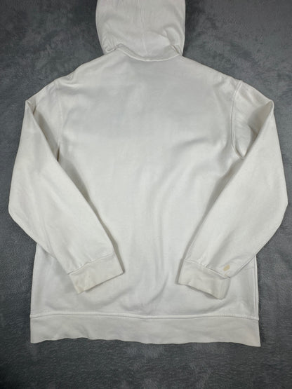 Puma White Hooded Zip-Up Sweatshirt Size L