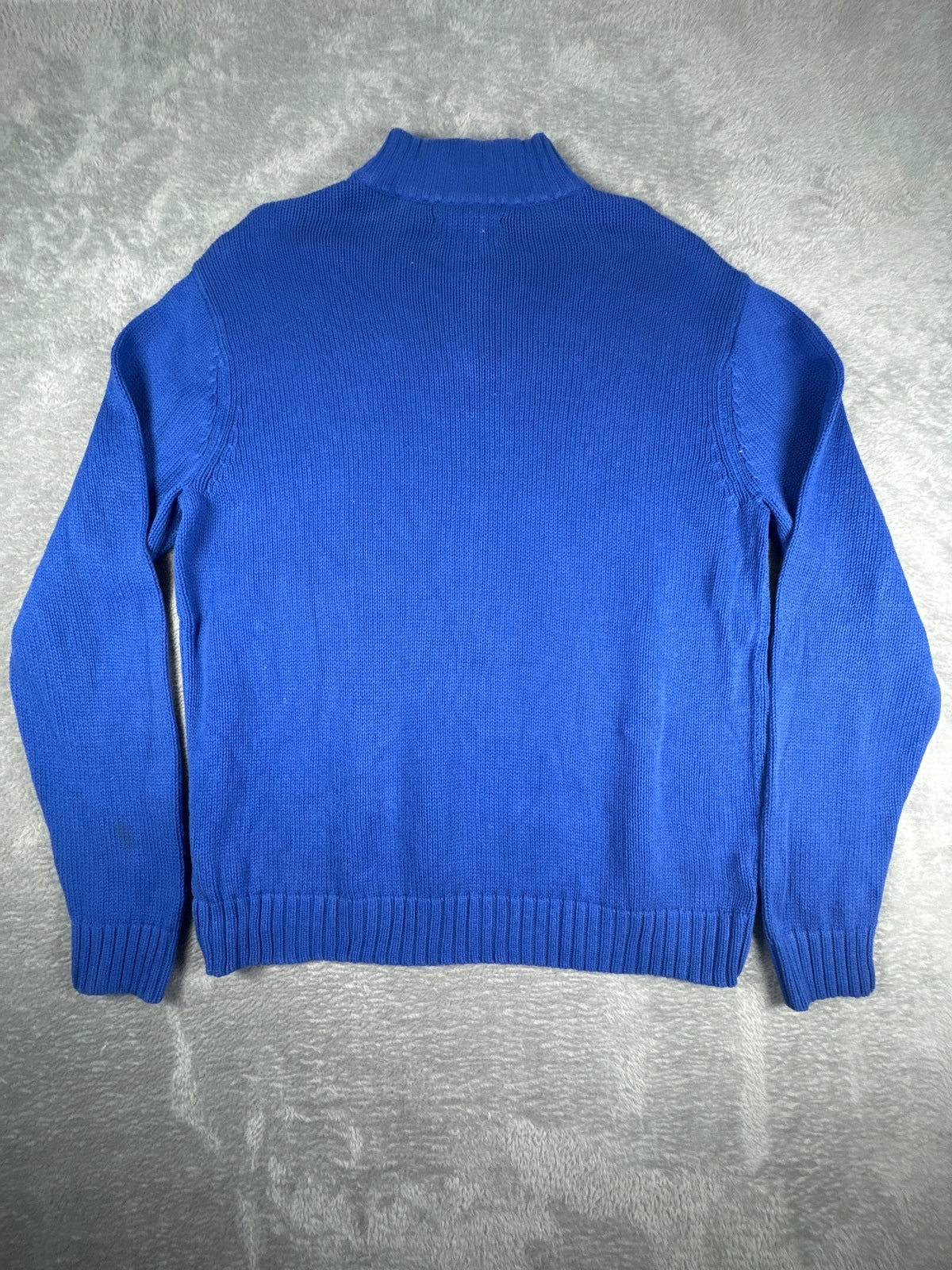Chaps Blue Half-Zip Knit Sweater Size L