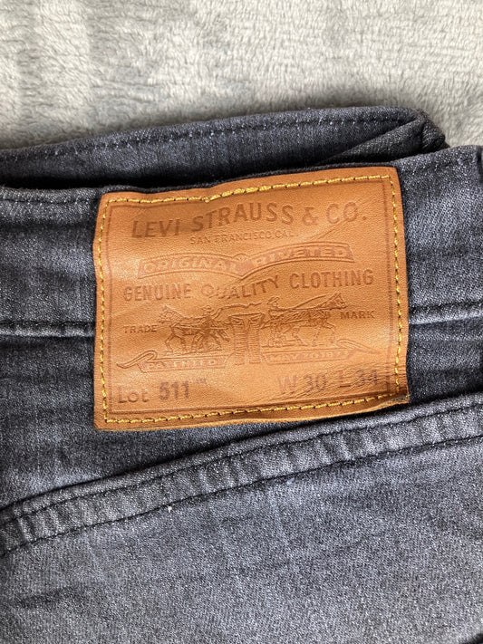 Levi's 511 Slim Fit Grey Denim Jeans W30 L34