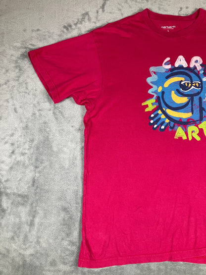 Carhartt Work In Progress Large Red Graphic T-Shirt Size L