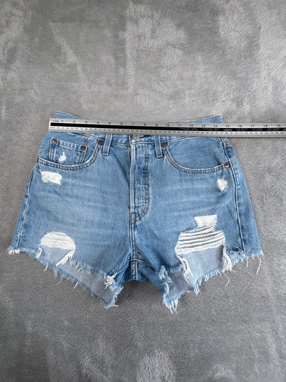 Levi's 501 Distressed Denim Shorts W27
