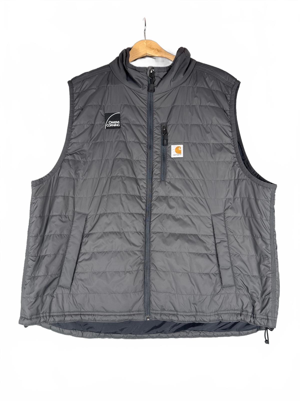 Carhartt Rain Defender 2XL Relaxed Fit Puffer Vest in Gray