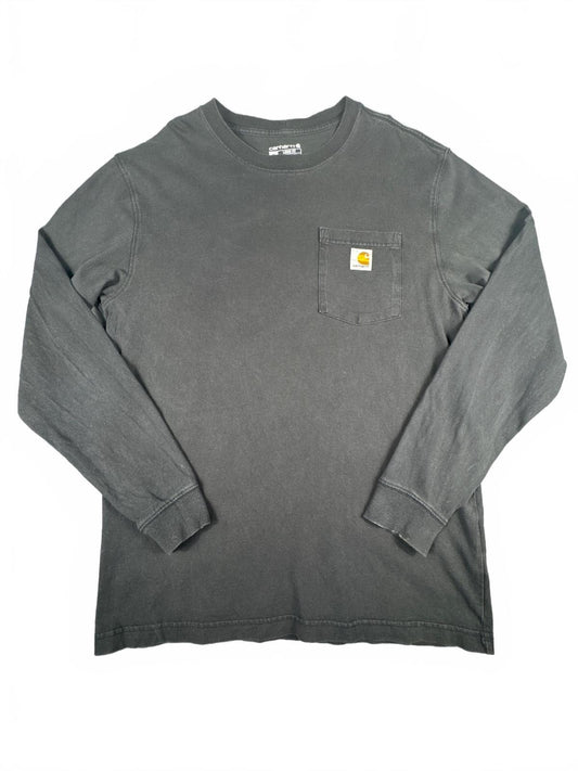 Carhartt Men's Loose Fit Long Sleeve Black T-Shirt Size M