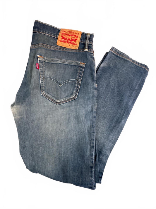 Levi's 511 Slim Fit Blue Denim Jeans W34 L30