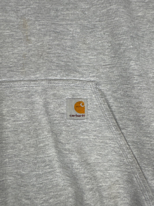 Vintage Retro Carhartt Grey Hoodie Sweatshirt XL