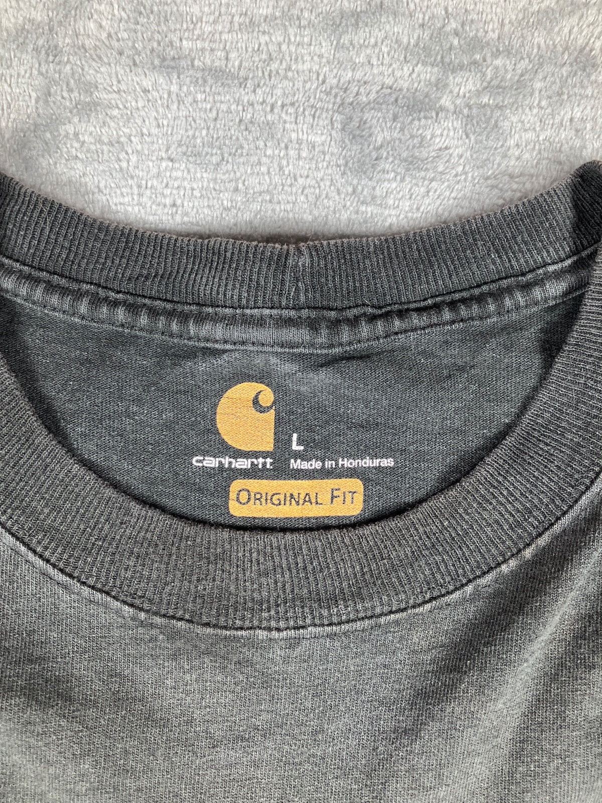 Carhartt Original Fit Long Sleeve Pocket T-Shirt in Black, L