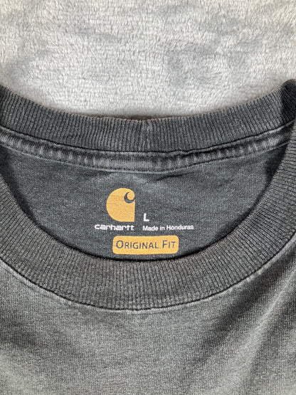 Carhartt Original Fit Long Sleeve Pocket T-Shirt in Black, L
